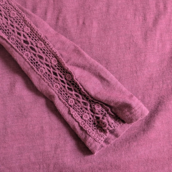 Maurice's Deep Purple Shirt With Crochet Details - Picture 5 of 13